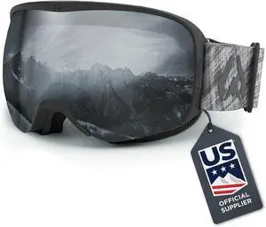 Wildhorn Cristo Ski Snow Goggles US Ski Team Official Supplier- Stealth-JetBlack