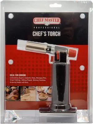 Chef Master Refillable Cooking Torch Gun for Searing Steaks/Meat/Desserts/BBQ