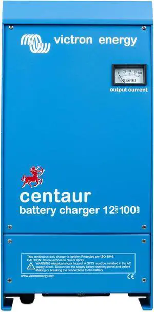 Victron Energy CCH012100000 Centaur 100 Amps 3-Bank Battery Charger, 12 Volts