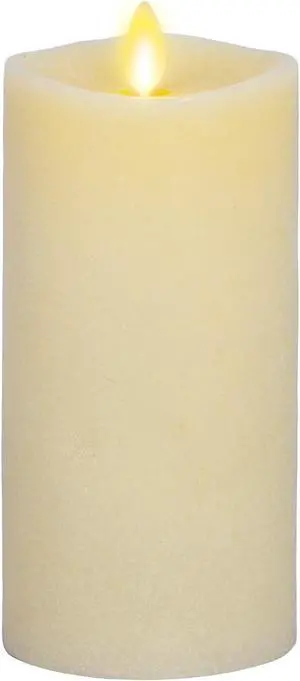 Luminara Flameless Indoor Cordless LED Flickering Pillar Candle for Decor, Ivory
