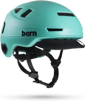 Bern Hudson Commuter Lightweight Bike Helmet with MIPS, Matte Turquoise - Large