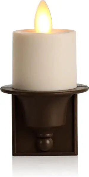 Luminara Nightlight Flameless Candle with Auto On/Off Switch, 1 watts - Bronze-