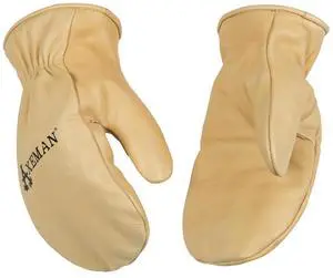Kinco 1930-L Axeman Lined Cowhide Chopper Work Gloves Mittens, Large (Pack of 1)