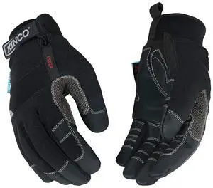 Kinco 2051-XL Lined Waterproof Synthetic Leather Gloves for Men, Black, X-Large