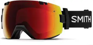 Smith Optics I/Ox Adult Snow Goggles - Black/Chromapop Sun Red Mirror, One Size