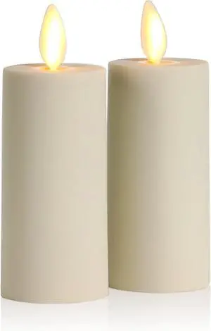 Luminara Outdoor Votive Flameless 1.2W Moving Flame LED Candle, Ivory, 1.5" x 4"