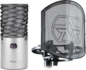 Aston Origin Large-Diaphragm Cardioid Condenser Microphone w/ Shockmount, Silver