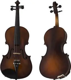 Cecilio CVN-EAV Ebony Fitted Solidwood Violin w/Hard Case, 4/4 - Varnish Antique