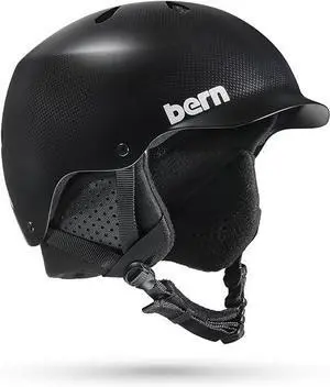 Bern Watts Carbon Unisex Adult Ski & Snowsports Helmet, Semi-Gloss Black, Large