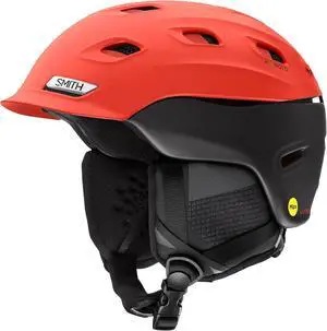 SMITH Optics Vantage Snowsports Cycling Helmet for Men, Matte Poppy/Black, Small