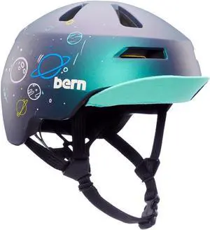 Bern Nino 2.0 Lightweight Kids Bike Helmet, Metallic Space Splat - Size S/M