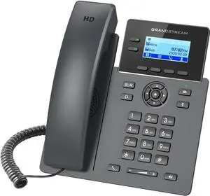 Grandstream 4 SIP Dual-port Ethernet Digital IP Phone w/ 2.4" LCD Display, Black