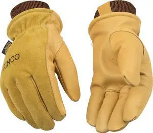 Kinco Lined Premium Grain & Suede Leather Work Gloves, Pigskin - M (Pack of 1)