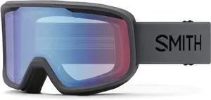 SMITH Optics Frontier Full Rim Snow Goggle, Charcoal / Blue Sensor Mirror