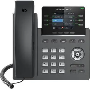 Grandstream GRP2613W 6 SIP Dual-Port Gigabit Ethernet IP Phone w/ Integrated PoE