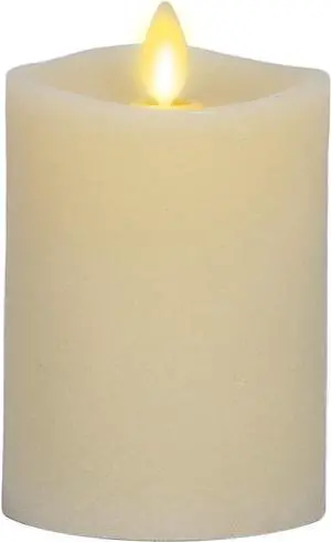 Luminara Flameless Battery Operated Flickering Pillar Candles, Pack of 1-3x4.5