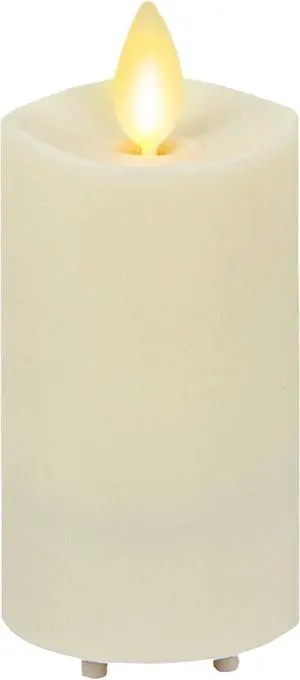 Luminara 2" x 4.5" Flameless LED Moving Flame Pillar Candle for Outdoor - Ivory