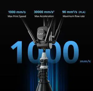 Flsun T1 Pro Delta FDM 3D Printer Compatible with PC - 1000mm/s Printing, Black Flsun T1 Pro Delta FDM 3D Printer Compatible with PC - 1000mm/s Printing, Black