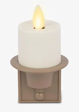 Luminara Nightlight Flameless Indoor LED Candle w/ Dusk Dawn Sensor - Warm Taupe