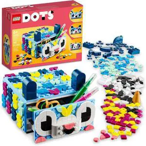 LEGO DOTS Creative Animal Drawer Building Toy for 6+ Age Boys/Girls - Multicolor