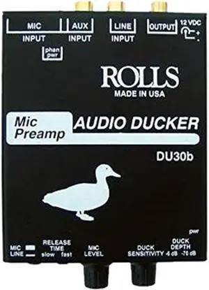 Rolls DU30b Amplifier Microphone Preamplifier/Audio Ducker | 20 Hz - 40 kHz