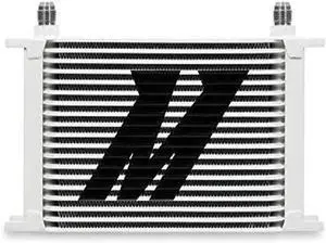 Mishimoto MMOC-19WT Universal 19 Row Stacked-plate Oil Cooler for Engine, White