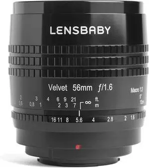 Lensbaby Digital Velvet 56mm f/1.6 Metal Prime Lens for Nikon Z, Manual Focus