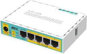 Mikrotik RB750UPr2 hEX PoE lite SOHO Network Router w/ 5X Ethernet Port, USB 2.0