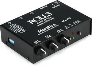 Rolls MX310 3 Channels Corded Electric Microphone Mixer/Combiner - Black