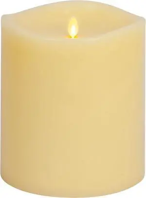 Luminara Flameless Battery Operated Grand Pillar LED Candle, 6.25" x 7" - Ivory