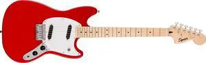 Fender Sonic Mustang Poplar Maple Wood 6-Strings Solid-Body Electric Guitar, Red