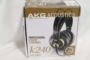 AKG K 240 Semi-Open 55-Ohm Black Professional Studio Over-Ear Headphones
