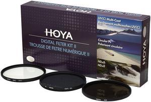 Hoya 49mm Digital Filter Kit II - Slim UV, Cir-PL, ND8 Filters & Case HK-DG49-II