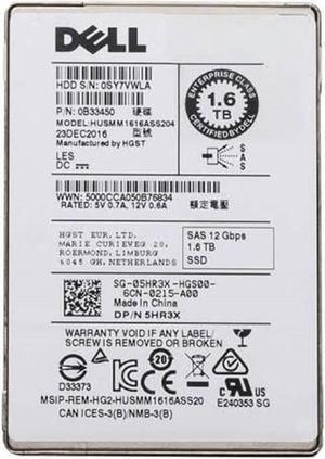 Dell 1.6TB SAS 2.5" 12G MLC Solid State Drive (SSD) 5HR3X