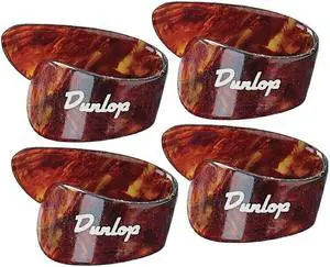 Dunlop 9022P Medium Brown Shell Thumb Picks, 4 Pack