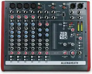 Allen & Heath ZED10 10 Channel USB Mixer