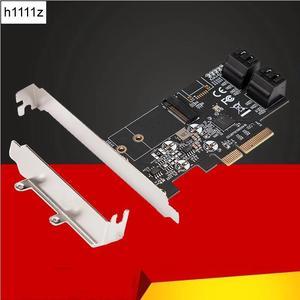 PCI Express SATA 3 Controller Card PCIE to M2 Adapter M.2 NGFF 4 Port SATA III 6GB/s Expansion Card Support 2230 2242 M2 SSD HDD