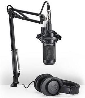 Audio-Technica AT2035 Studio Microphone Pack with ATH-M20x, Boom & XLR Cable