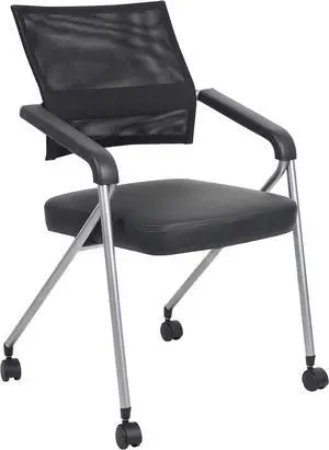 Boss Office Products Boss Black Mesh Training Chair B1806P-BK-2