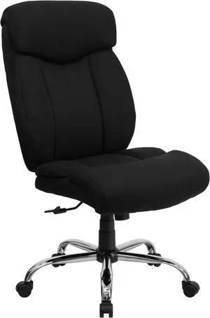 HERCULES Series Big & Tall 400 lb. Rated Black Fabric Executive Ergonomic Office Chair and Chrome Base