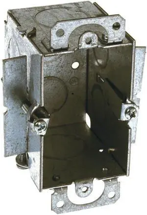 RACO 509 Electrical Box, 12.5 cu in, Switch Box Type, 1 Gang, Steel,
