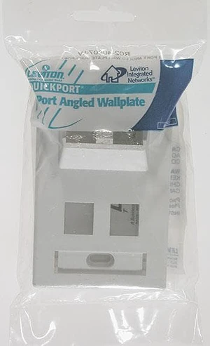 Leviton Plate 4Port Ang Wht 1090-4548 Leviton Plate 4Port Ang Wht 1090-4548