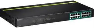 TRENDnet 16-Port Gigabit PoE+ Switch - 16 Ports - 10/100/1000Base-T - 16 x Network - Twisted Pair - Gigabit Ethernet - 2 Layer Supported - Rack-mountableLifetime Limited Warranty - TPE-TG160G