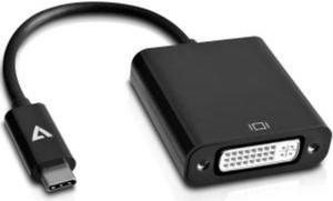 V7 USB/DVI Video Adapter - Type C USB - DVI-D Digital Video - Black - V7UCDVI-BLK-1N