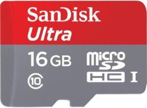 SanDisk Ultra 16 GB microSDHC - Class 10/UHS-I - 80 MB/s Read CLASS 10 80MB/S UHS-I CARD - SDSQUNC-016G-AN6IA