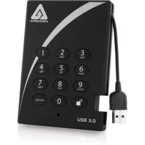 Apricorn Aegis Padlock A25-3PL256-S4000 4 TB External Solid State Drive - USB 3.0 - Portable AES XTS ENCRYPTED PORTABLE DRIVE - A25-3PL256-S4000