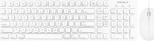 Macally Keyboard & Mouse - USB Cable 103 Key - USB Cable Optical - 1000 dpi - 3 Button - Scroll Wheel - QWERTY - Compatible with Computer & 3BTN MOUSE - MKEYECOMBO