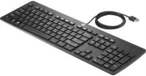 HP USB Slim Business Keyboard - Cable Connectivity - USB Interface - N3R87AA#ABA