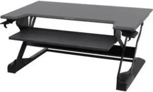 Ergotron WorkFit-TL, Sit-Stand Desktop Workstation (black) - Rectangle Top - 37.50" Table Top Width x 25" Table Top Depth - Black - 33-406-085