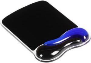 Kensington Duo Gel Mouse Pad Wrist Rest - Black, Blue - Gel, Vinyl FOR MOUSE - K62401AM